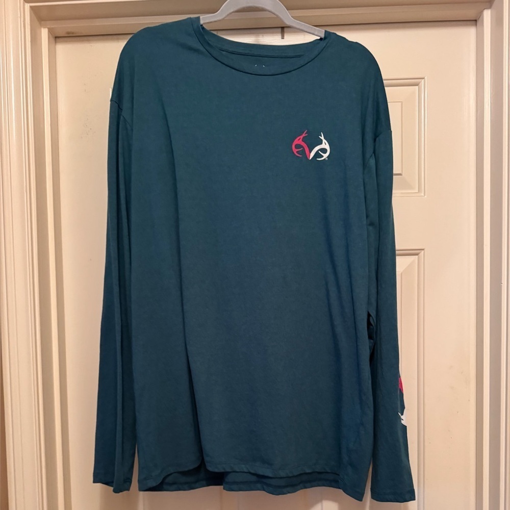 Realtree Men's Teal Long Sleeve Shirt